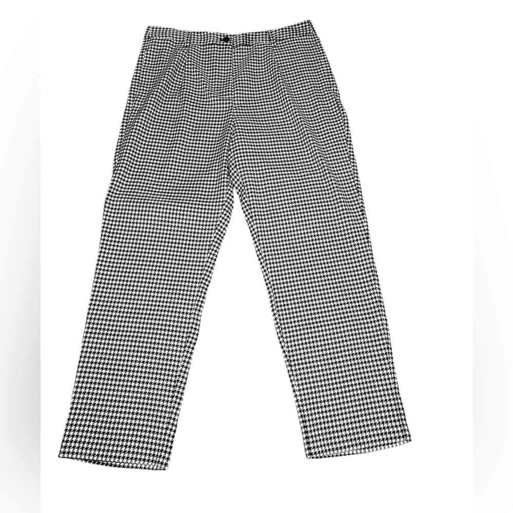 Tommy Hilfiger flex tapered  leg Black and White Houndstooth Pants women’s 16
